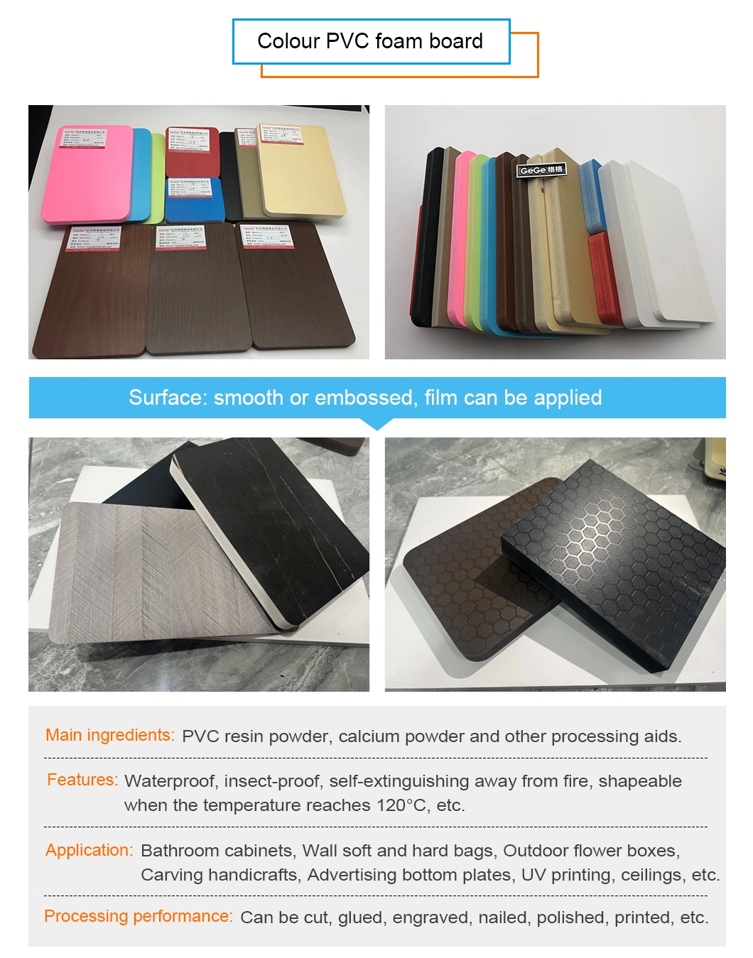 Co-Extruded Foam Board High Density PVC Foam Board