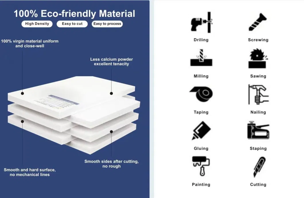 4*8 PVC Cabinet Foam Board PVC Celuka Plate for Furniture